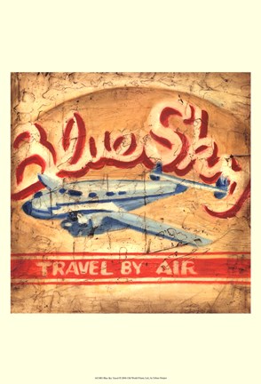Framed Blue Sky Travel Print