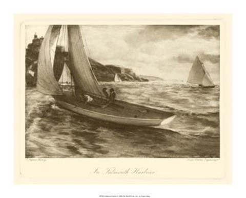 Framed Falmouth Harbor Print