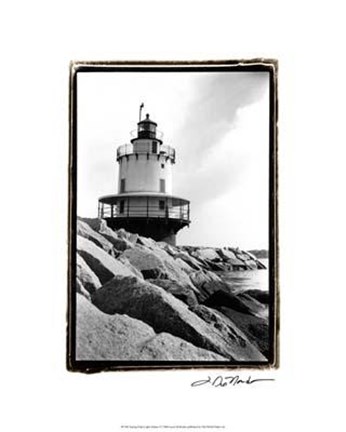 Framed Spring Point Light, Maine I Print