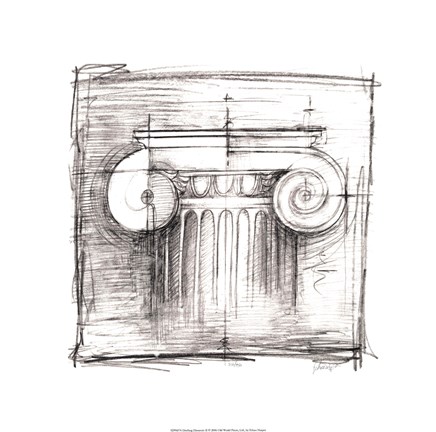 Framed Drafting Elements II Print