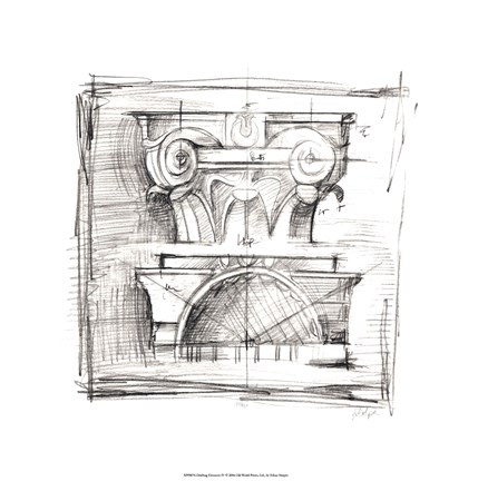 Framed Drafting Elements IV Print