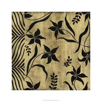 Framed Petals And Herringbone II Print