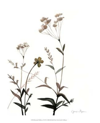 Framed Watermark Wildflowers VII Print