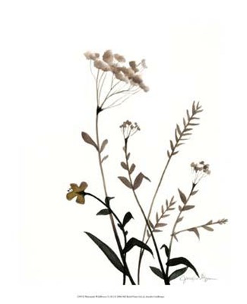 Framed Watermark Wildflowers X Print