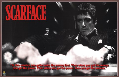 Framed Scarface Table Horiz Print