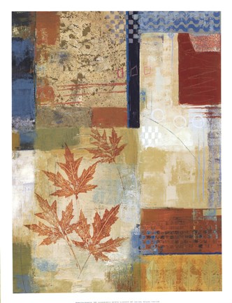 Framed Waltzing Leaves Print