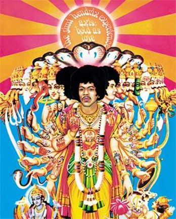 Framed Jimi Hendrix - Axis Bold As Love (Mural) Print