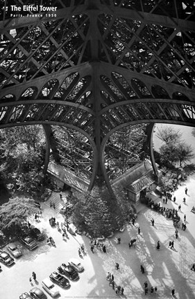 Framed Eiffel Tower-Ground Print