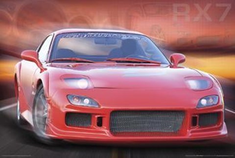 Framed Mazda Rx7-Montage Print