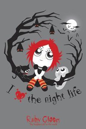 Framed Ruby Gloom-Night Life Print