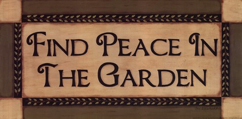 Framed Peace In The Garden Print