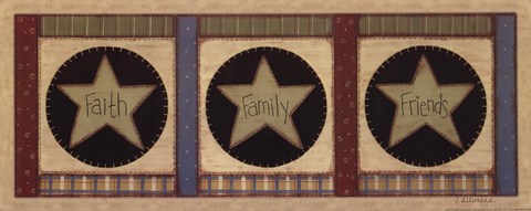 Framed Faith Family Friends Print