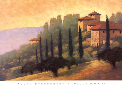 Framed Villa D'or II Print