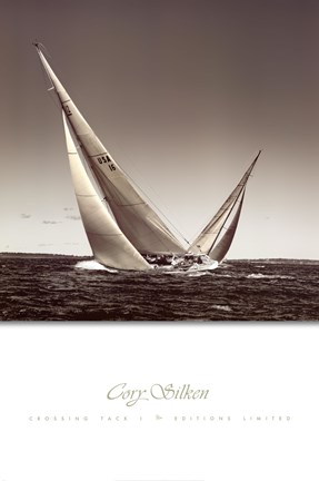 Framed Crossing Tack I Print