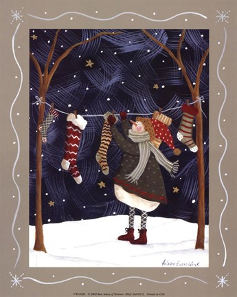 Framed Christmas Snowman II Print