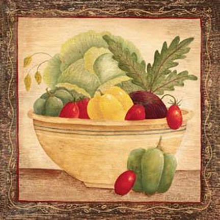 Framed Vegetable Bowl III Print