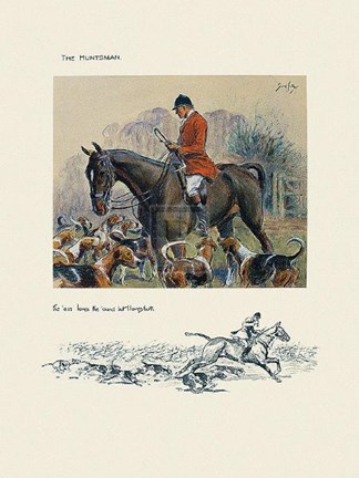 Framed Hunts Man Print