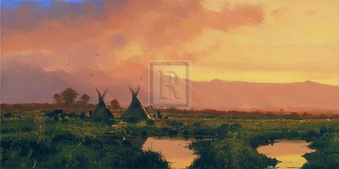 Framed Blackfeet - Sunset Print