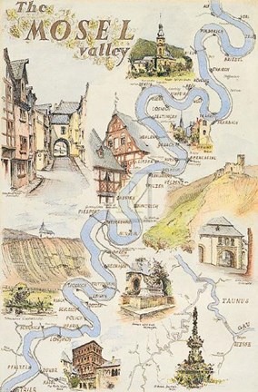 Framed Mosel Valley Print