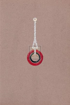 Framed Jewellery Designs III Print