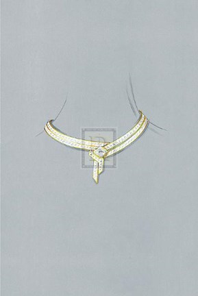 Framed Jewellery Designs XII Print