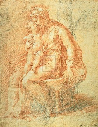 Framed Madonna and Child Print