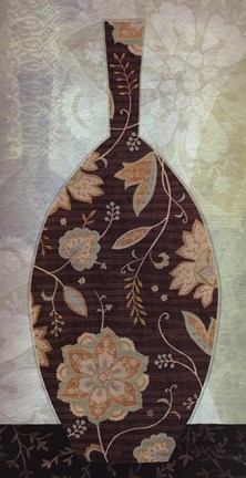 Framed Paisley Vase II Print