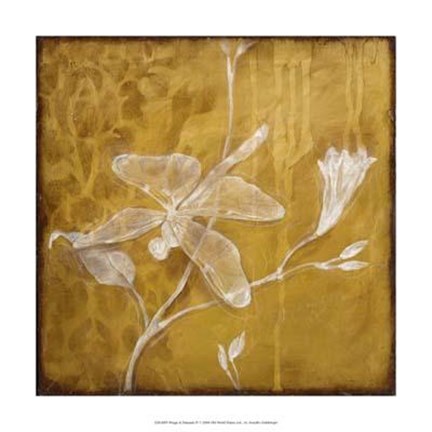 Framed Wings Damask IV Print