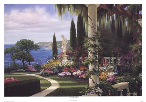 Framed Seaside Villa Print