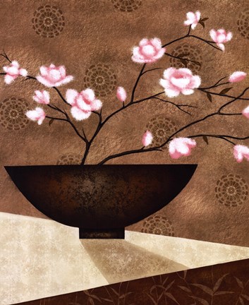 Framed Cherry Blossom in Bowl Print