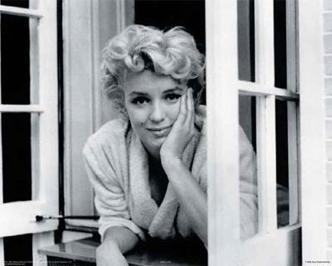 Framed Marilyn Monroe at Window Print