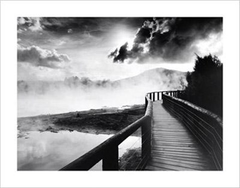 Framed Walkway Over The Lake Print