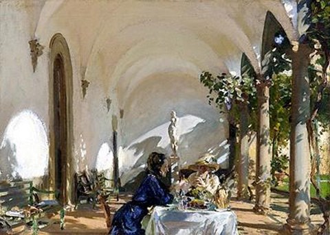 Framed Breakfast In The Loggia Print