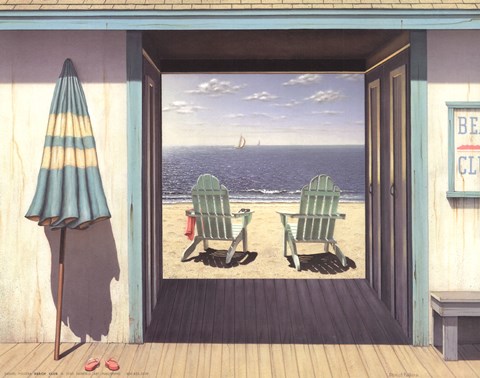 Framed Beach Club Print