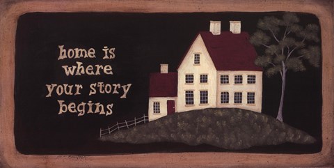 Framed Home is Where Story Print