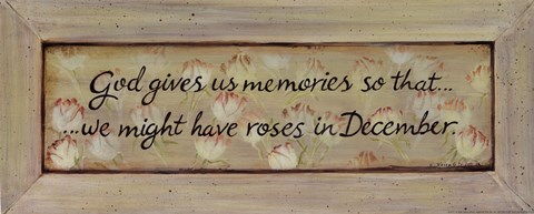 Framed God Gives Us Memories Print