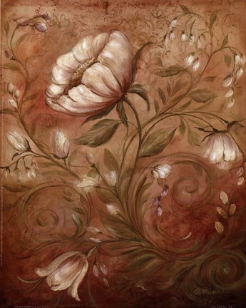 Framed Tranquil Garden I Print