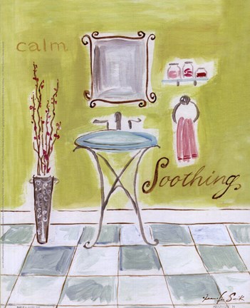 Framed Bath II Print