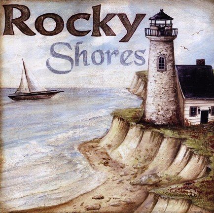 Framed Rocky Shores Print
