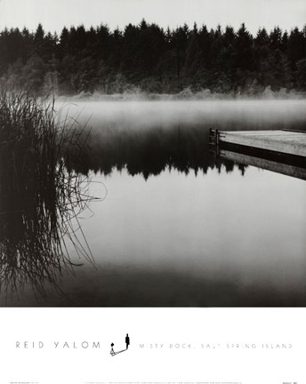Framed Misty Dock, Salt Spring Island Print