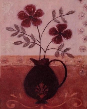 Framed Fleur De Lys I Print