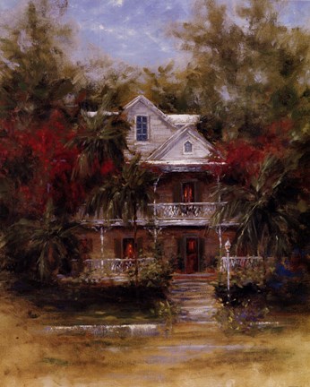 Framed Keywest Cottage II Print