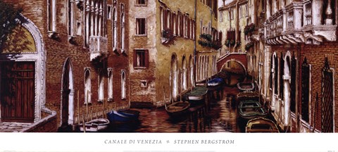 Framed Canale Di Venezia Print