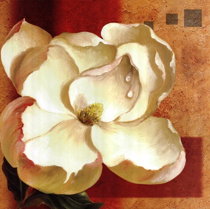 Framed Magnolia Square II Print