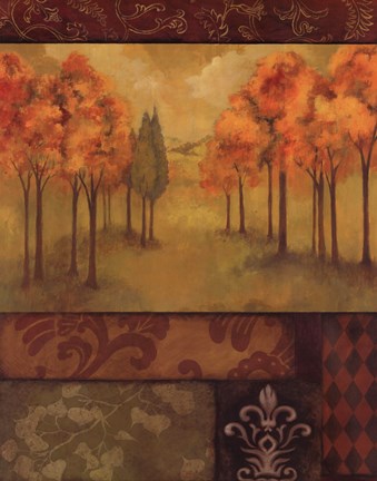 Framed Autumn Tapestry II Print