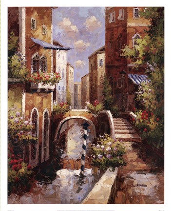 Framed Venice Canal II Print