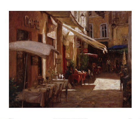 Framed Cafe De Provence Print