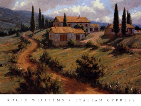 Framed Italian Cypress Print