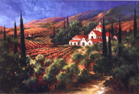 Framed Tuscan Monastery Print