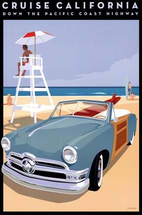 Framed Cruise California Print